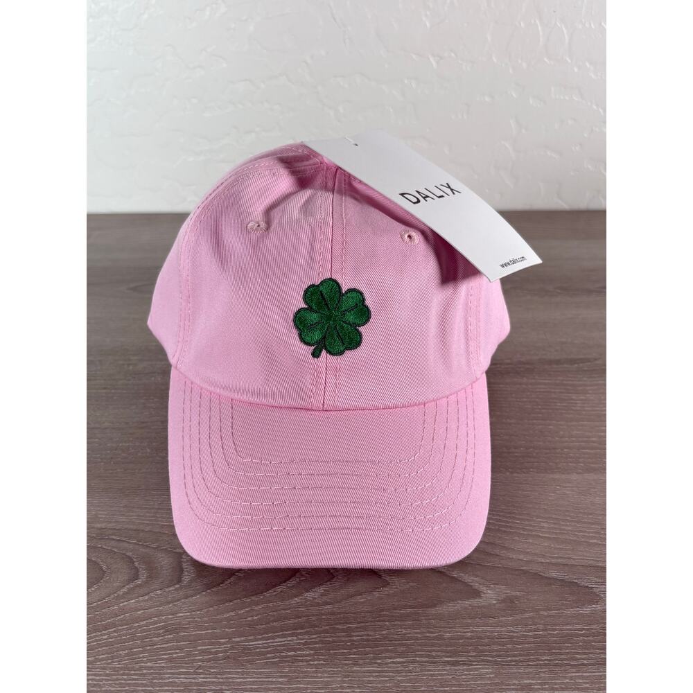 Dalix Pink Baseball Cap 4-Leaf‎ Clover Adjustable Dad Hat Unisex NWT